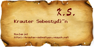 Krauter Sebestyén névjegykártya